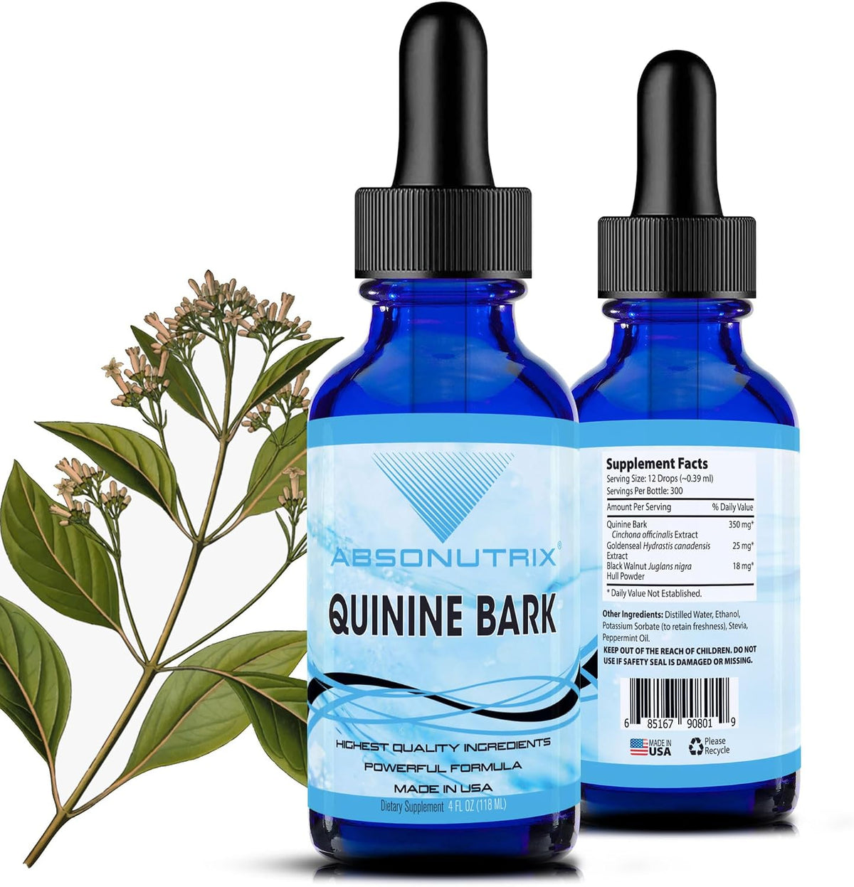 Absonutrix Quinine Bark Liquid 350 mg, 120 ml (300 Servings) - görsel 1