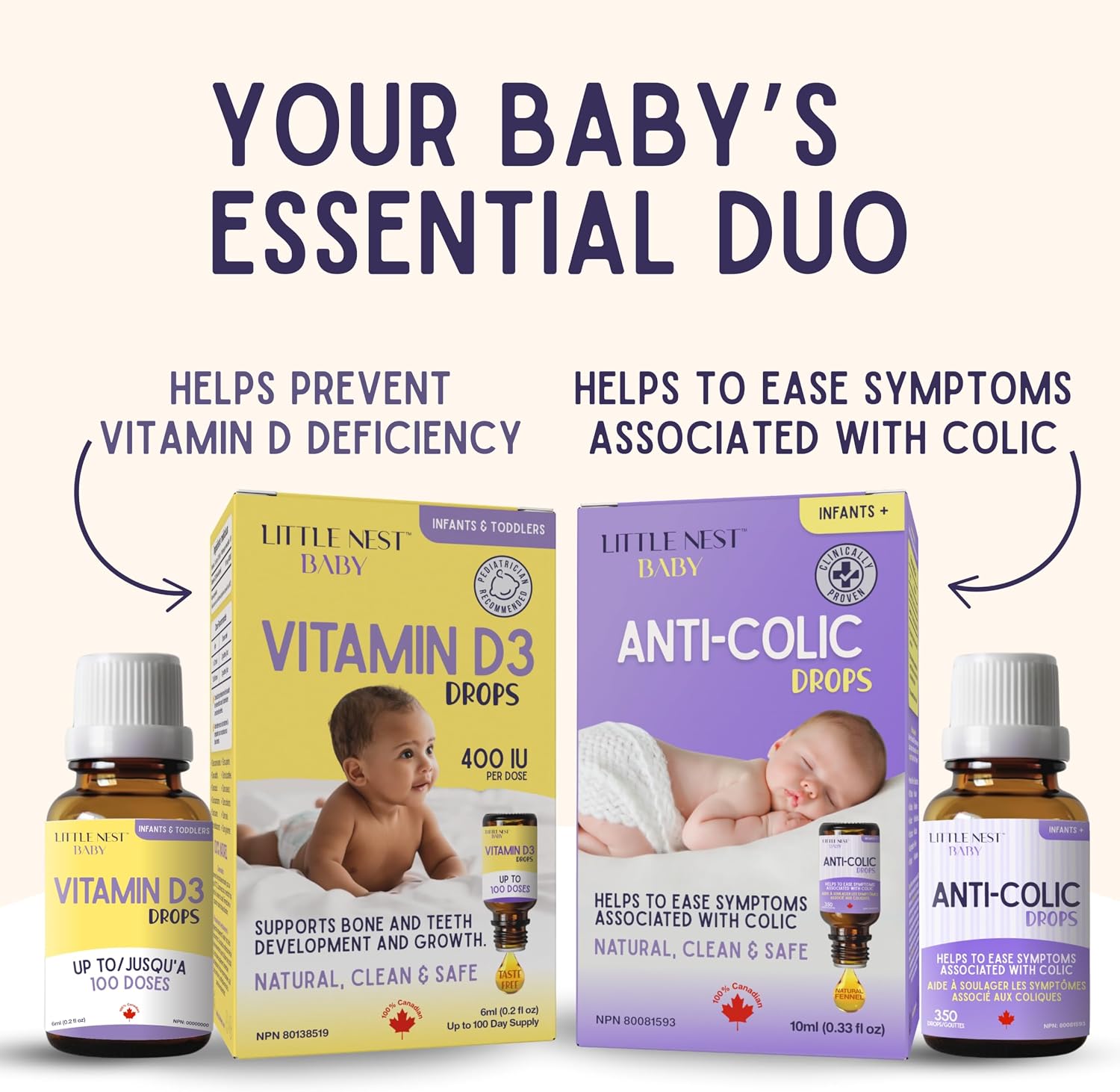 Little Nest Baby Vitamin D3 Drops – 400 IU per Dose, Natural for Infants & Toddlers, 100-Day Supply - görsel 9