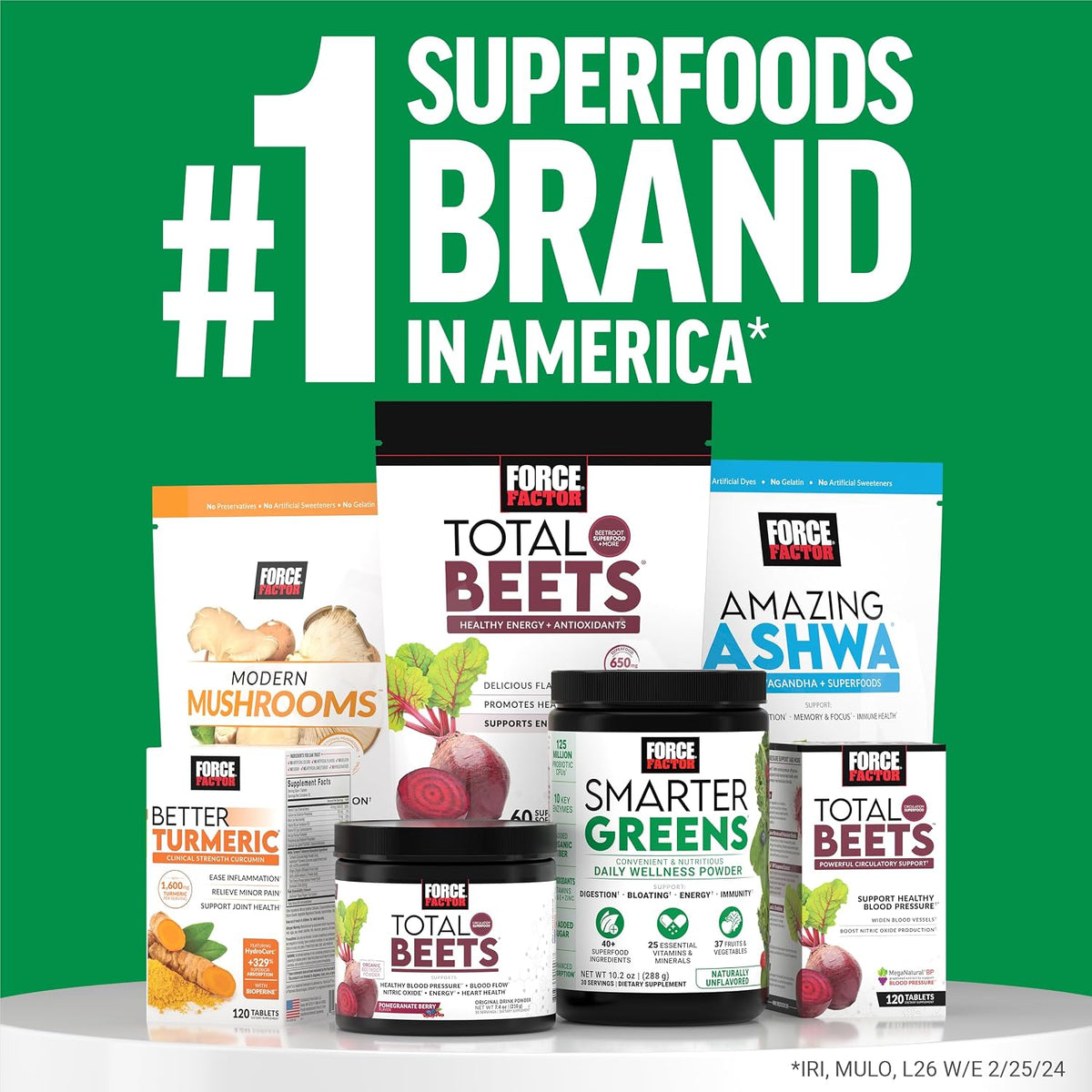Force Factor Smarter Greens Daily Wellness Powder 2-Pack, Unflavoured, 60 Servings - görsel 8