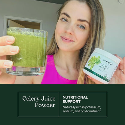 Eclectic Herb Organic Celery Juice Powder - Freeze Dried Nutritional Supplement, 90 g