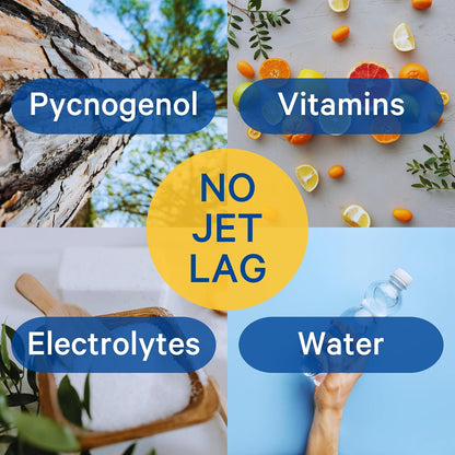 1ABOVE Jet Lag Relief Tablets - Citrus-Flavoured Effervescent Multivitamin with Pycnogenol, 20 Tablets
