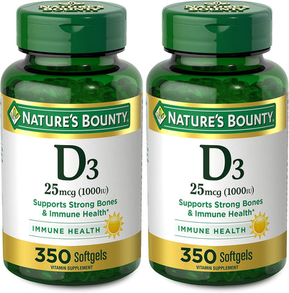 Nature's Bounty D3 2000 IU, 240 Softgels (Pack of 3)