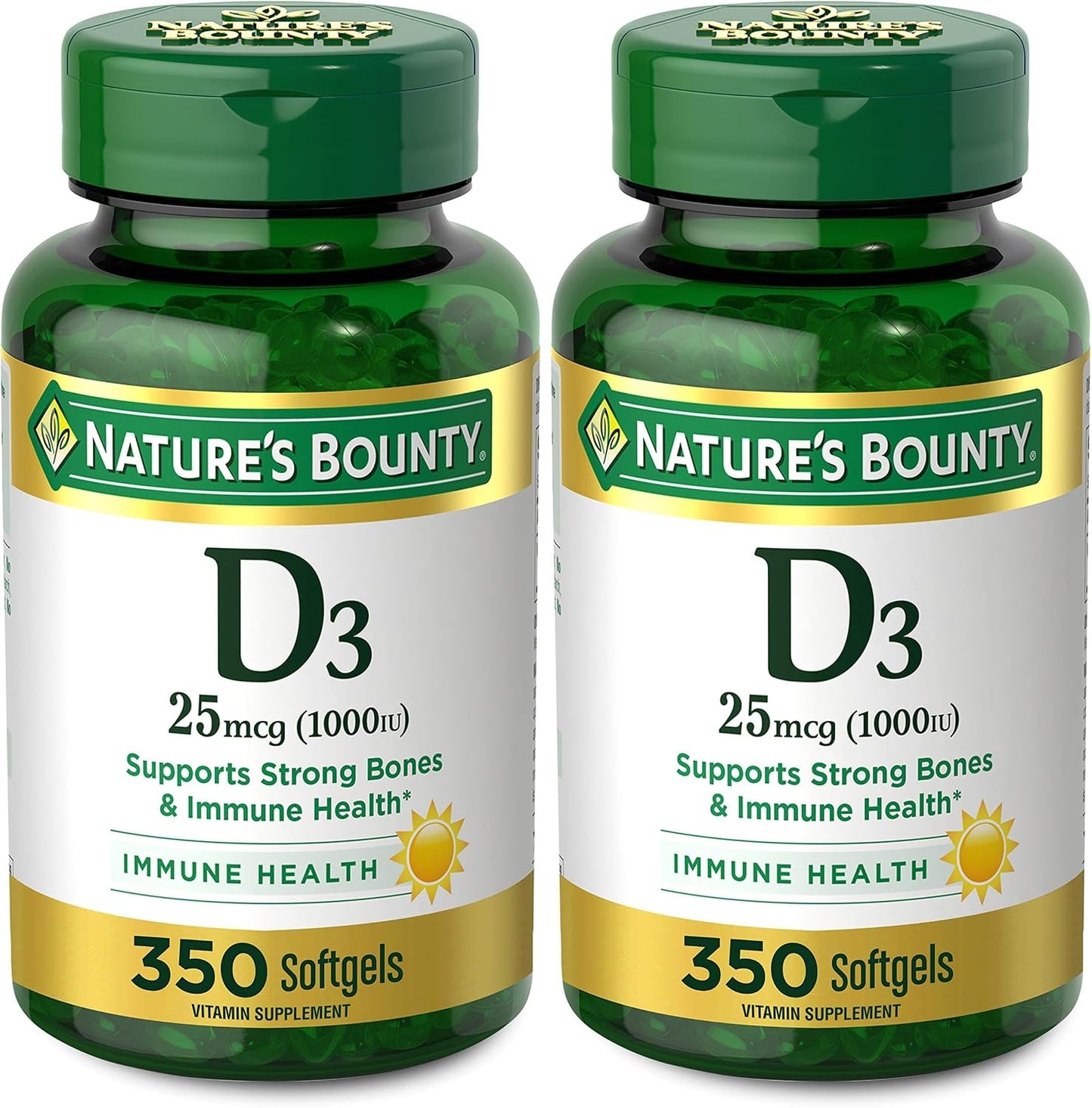 Nature's Bounty Vitamin D3 2000 IU Softgels, 240 Count (Pack of Two) - görsel 5