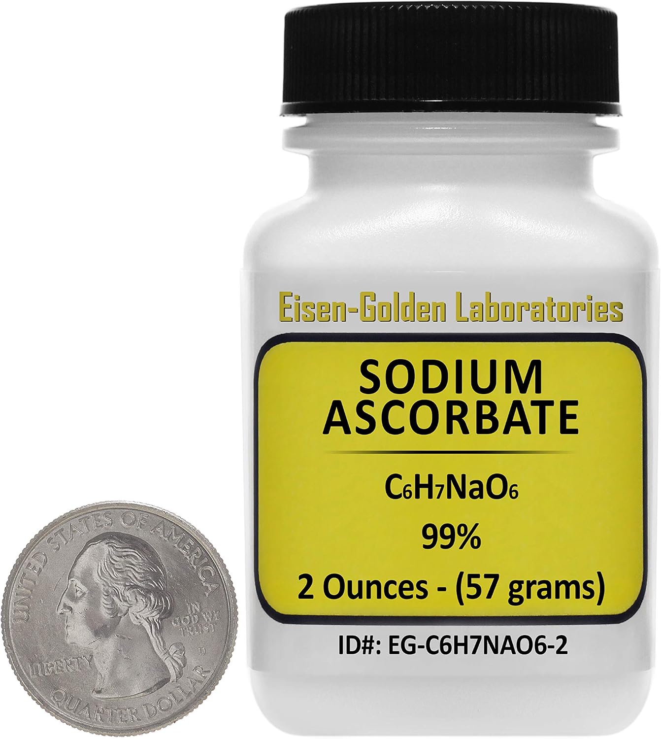 Sodium Ascorbate [C6H7NaO6] 99% USP Food Grade Powder, 57g - görsel 1
