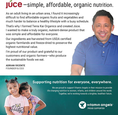 Terra Kai Organics Juce Greens Organic Superfood Powder - Harvest Apple, 20 Servings