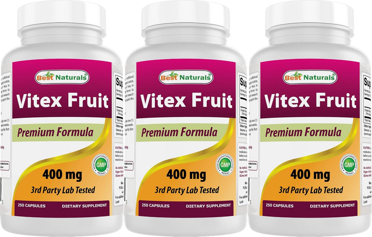 Best Naturals Vitex Chasteberry 400 mg 250 Capsules (Pack of 2) - görsel 8