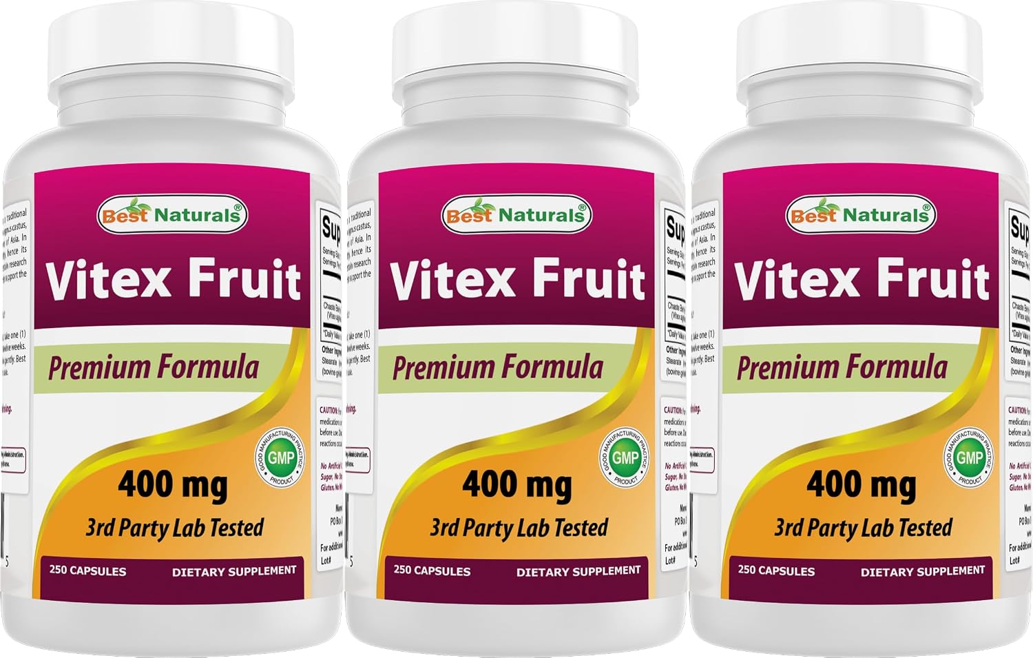 Best Naturals Vitex Chasteberry 400 mg 250 Capsules (Pack of 2) - görsel 8