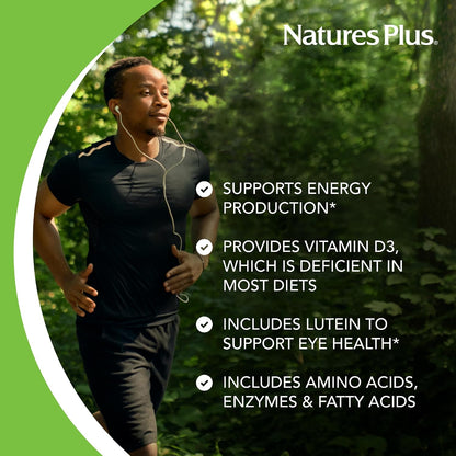 NaturesPlus Ultra Source of Life Multivitamin – 180 Mini-Tablets – Whole Foods, Herbs, Lutein & Enzymes