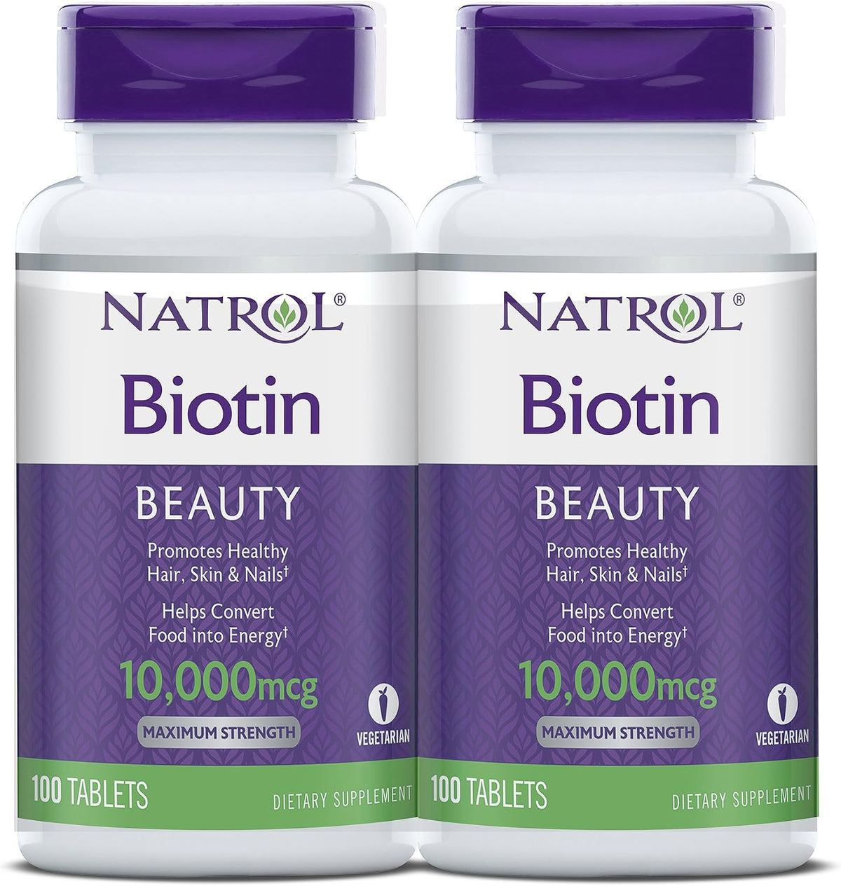Natrol Biotin Maximum Strength 10,000mcg – 200 Tablets - görsel 1