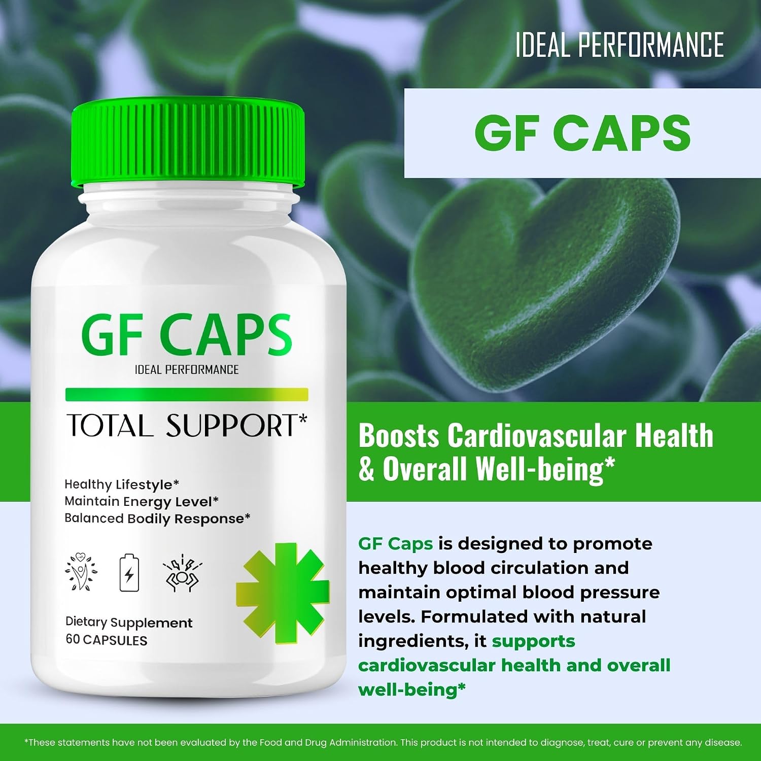 GF Caps Advanced Blood Formula Capsules, Maximum Strength - Official Supplement for Healthy Circulation & Stable Levels (3 Pack) - görsel 4