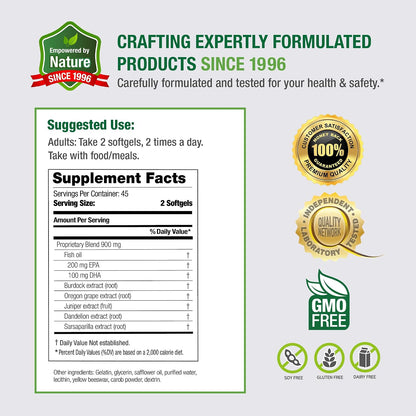 Bell Clear Skin II - Omega-3 & Herbal Supplement for Healthy Skin