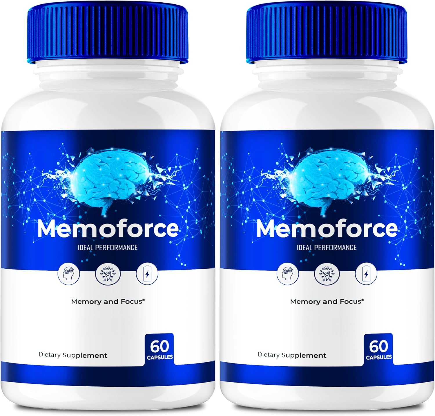 Memoforce Brain - Advanced Formula for Memory & Focus - Maximum Strength Brain Health Support (2 Pack) - görsel 1