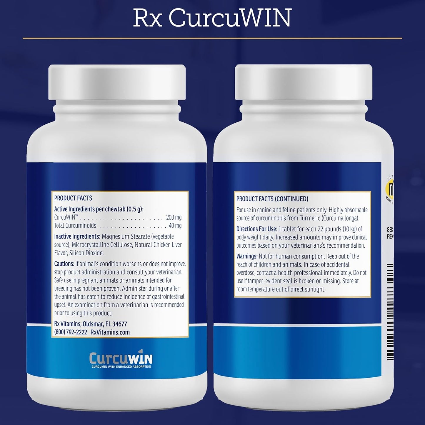 Rx Vitamins CurcuWIN - Curcumin for Dogs & Cats - Vitamins and Supplements, Allergy Relief - Provides Immune Support & Aids Digestive Support - Joint Supplement - 90ct - görsel 7