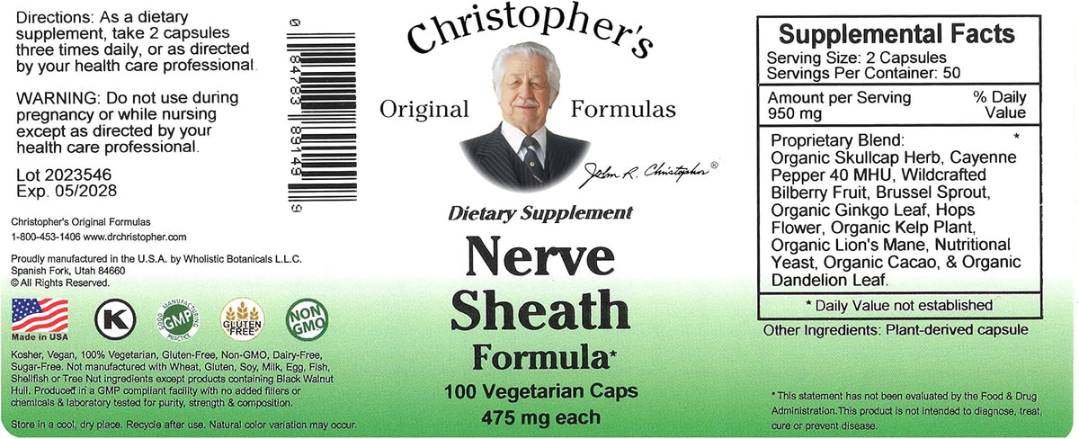 Christopher's Original Formulae Nerve Sheath Formula Capsules, 100 capsules - görsel 2