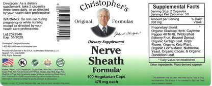 Christopher's Original Formulae Nerve Sheath Formula Capsules, 100 capsules
