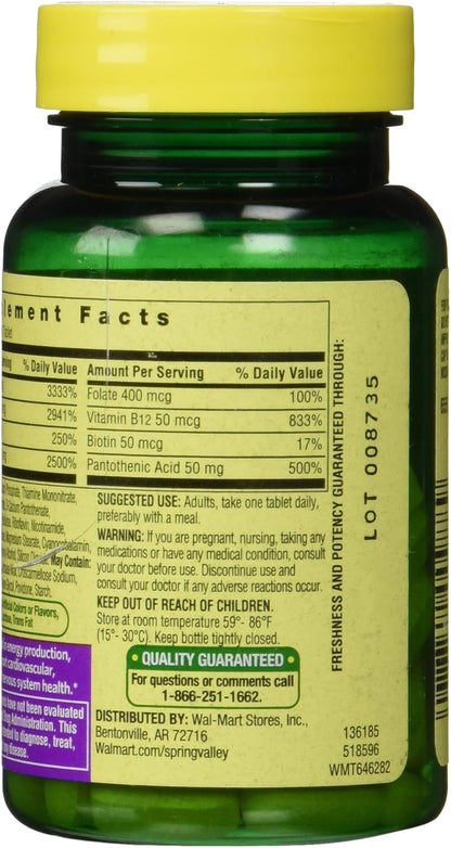 Spring Valley Vitamin B-Complex B50, Timed Release, 60 Tablets