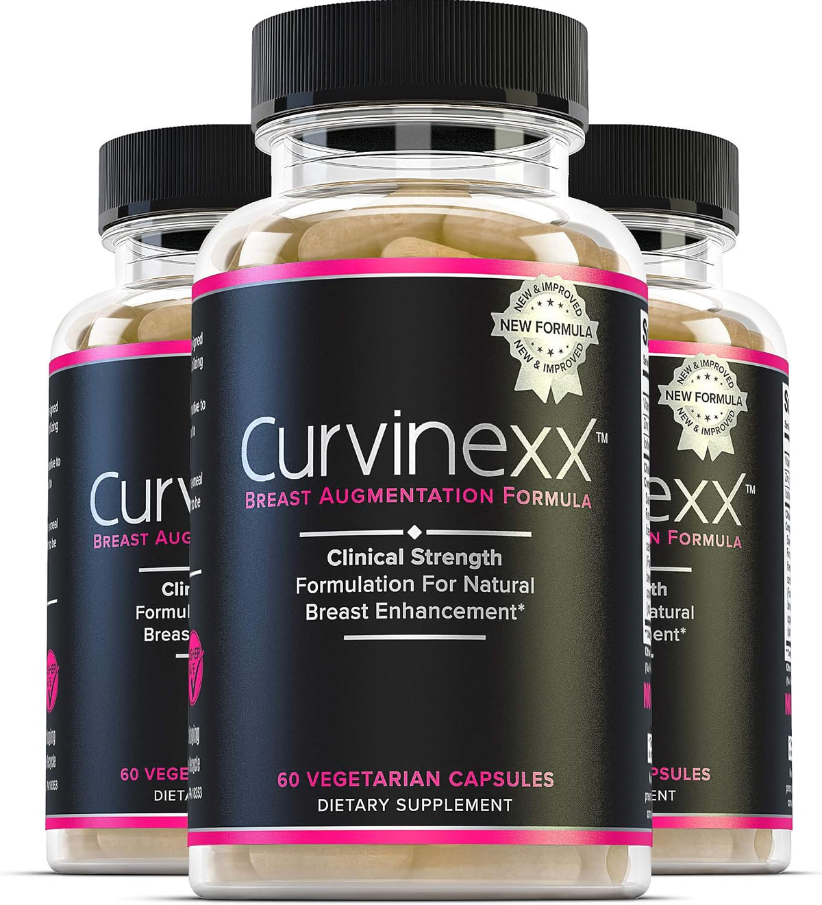 Curvinexx Natural Breast Toning and Firming Supplement (3 Bottles) - görsel 1