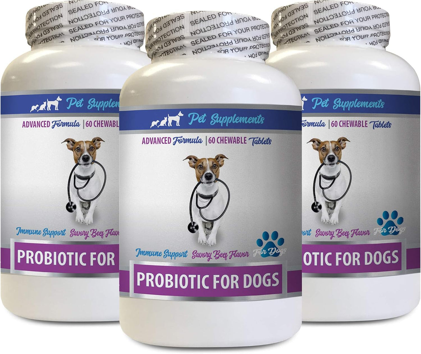 Dogs Bad Breath Eliminator – Probiotics & Prebiotics for Gut Health – 180 Capsules (3 Bottles) - görsel 1