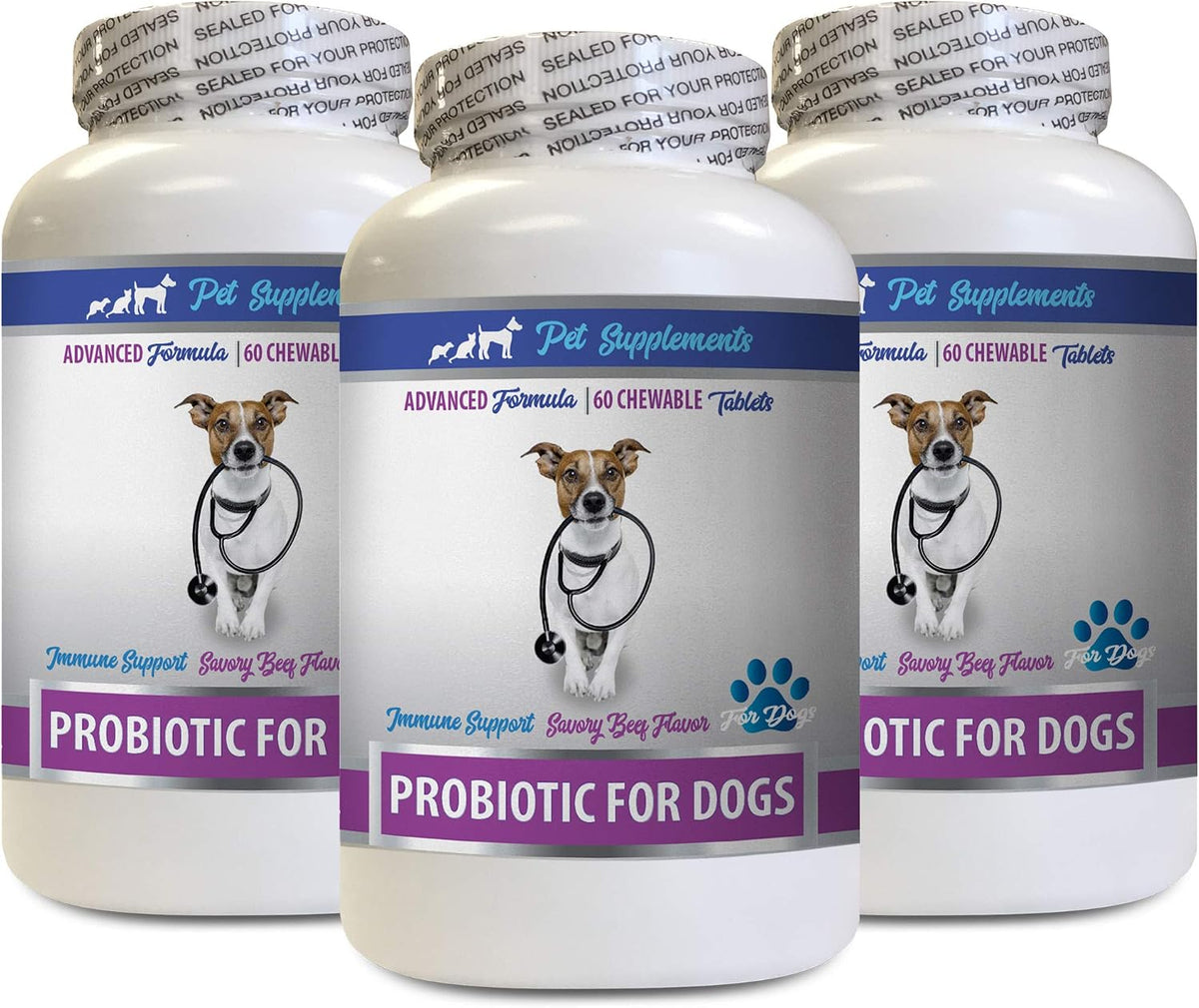 Dogs Bad Breath Eliminator – Probiotics & Prebiotics for Gut Health – 180 Capsules (3 Bottles) - görsel 1