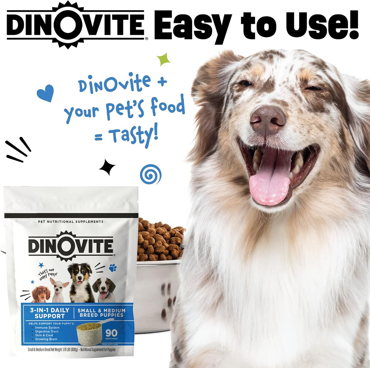 Dinovite Probiotic Food Topper for Puppies - – Digestive Health: Probiotics support regular digestion and help – Image 7