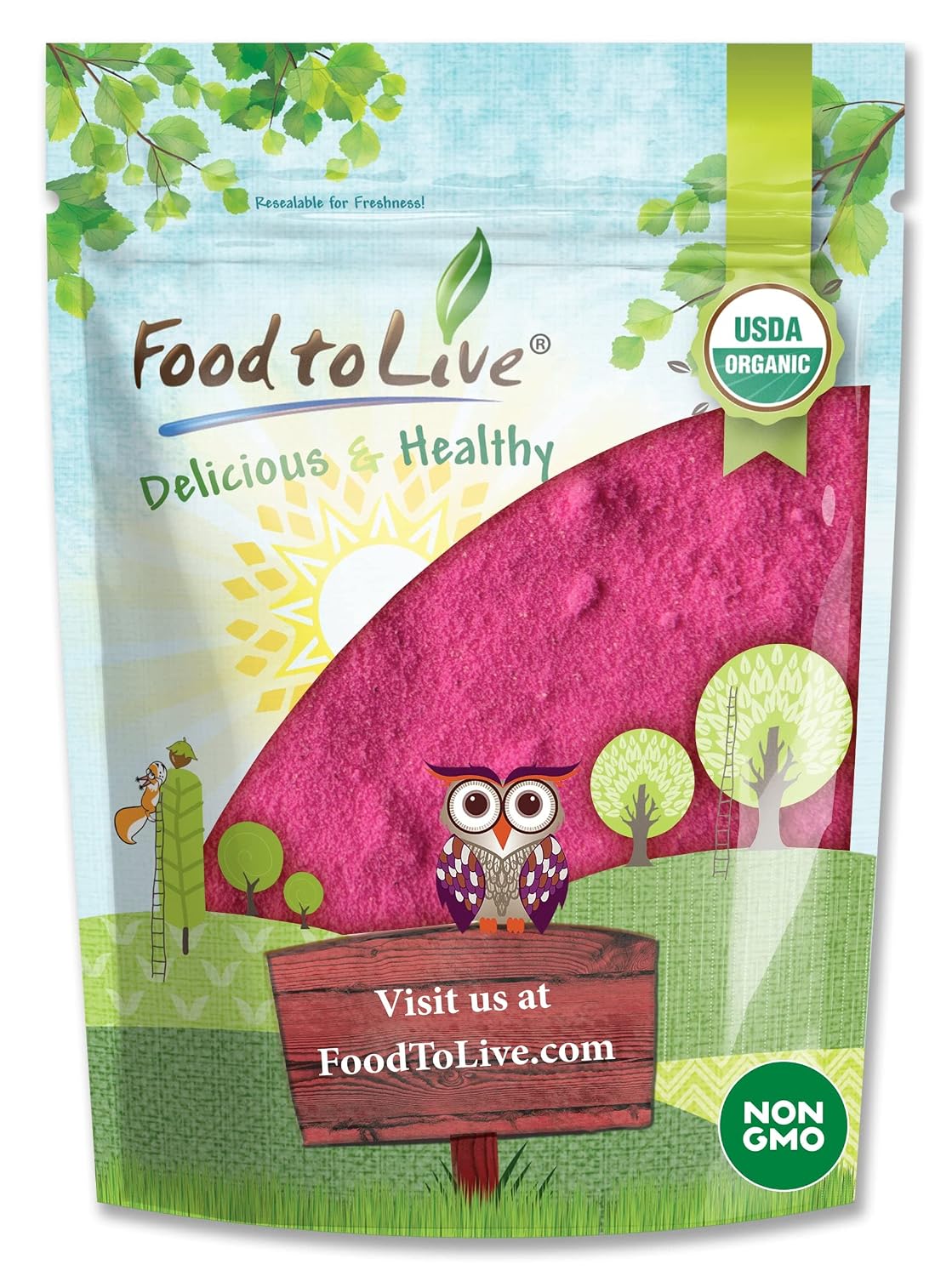 Food to Live Organic Dragon Fruit Juice Powder – 3.6 kg – Non-GMO Red Pitaya Powder - görsel 9
