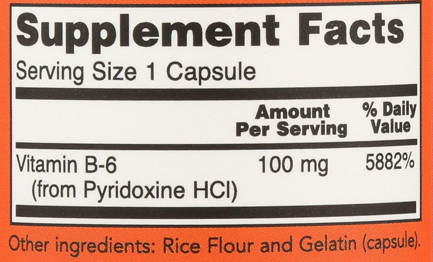 Now Foods B-6 100 mg, 100 Capsules - görsel 3