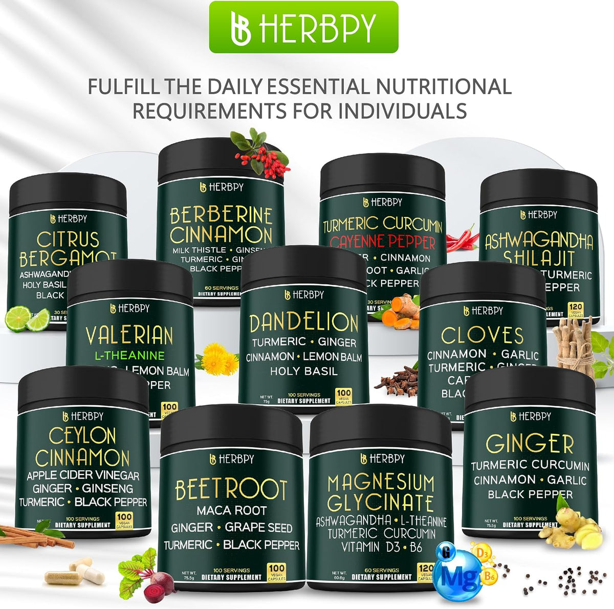 Herbpy 4-in-1 Cardamom Supplement - Green & Black Cardamom Seeds with Turmeric & Black Pepper – Digestive Health & Natural Wellness, 100 Vegan Capsules - görsel 7