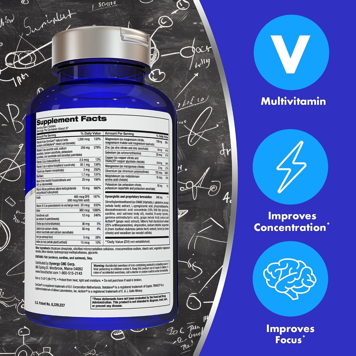 Focus Factor Nutrition for The Brain – Memory & Concentration Supplement, 150 Count - görsel 3