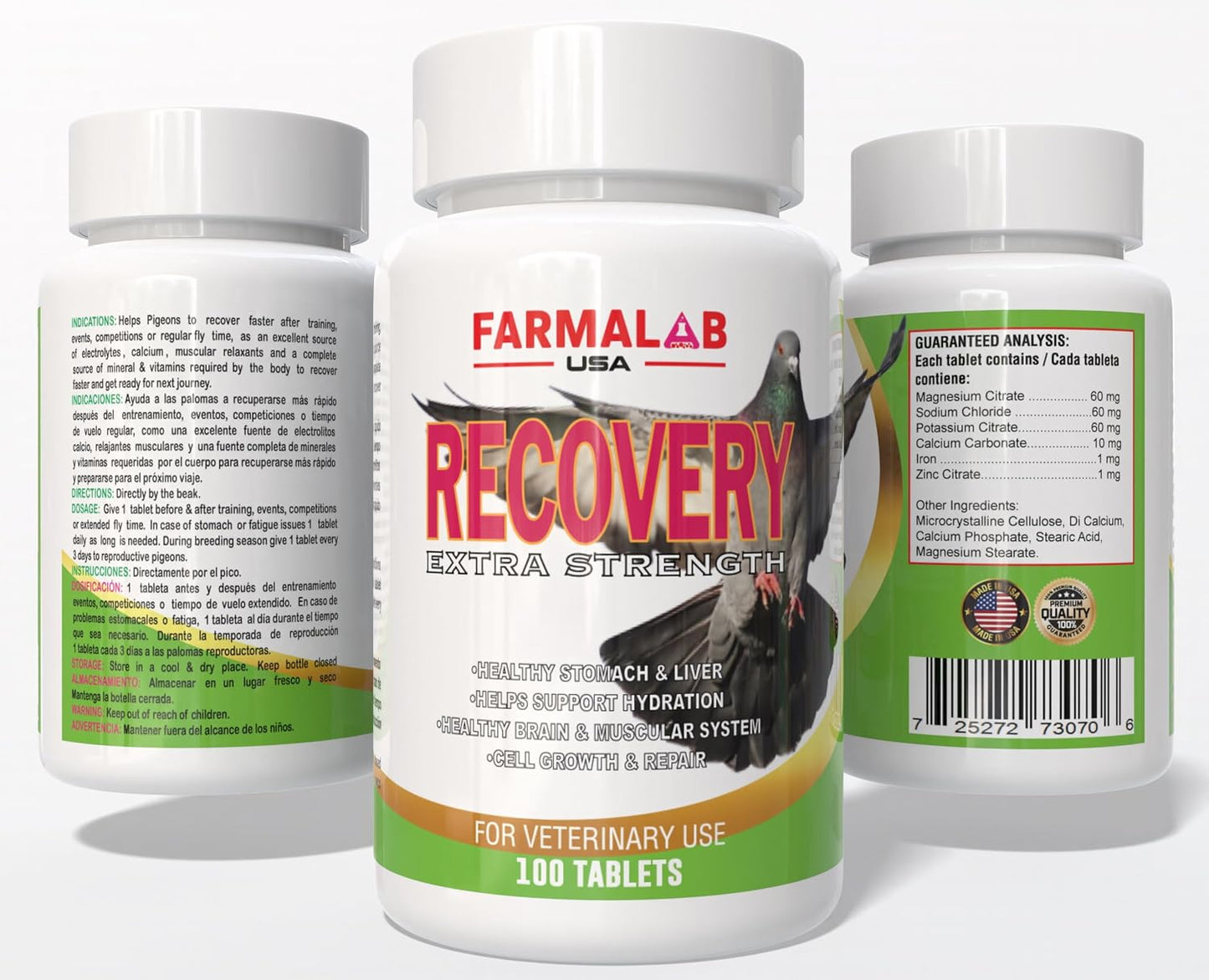 B12-5500 para Palomas, Pigeon Vitamin Supplement 60 Tablets Farmalab - görsel 8