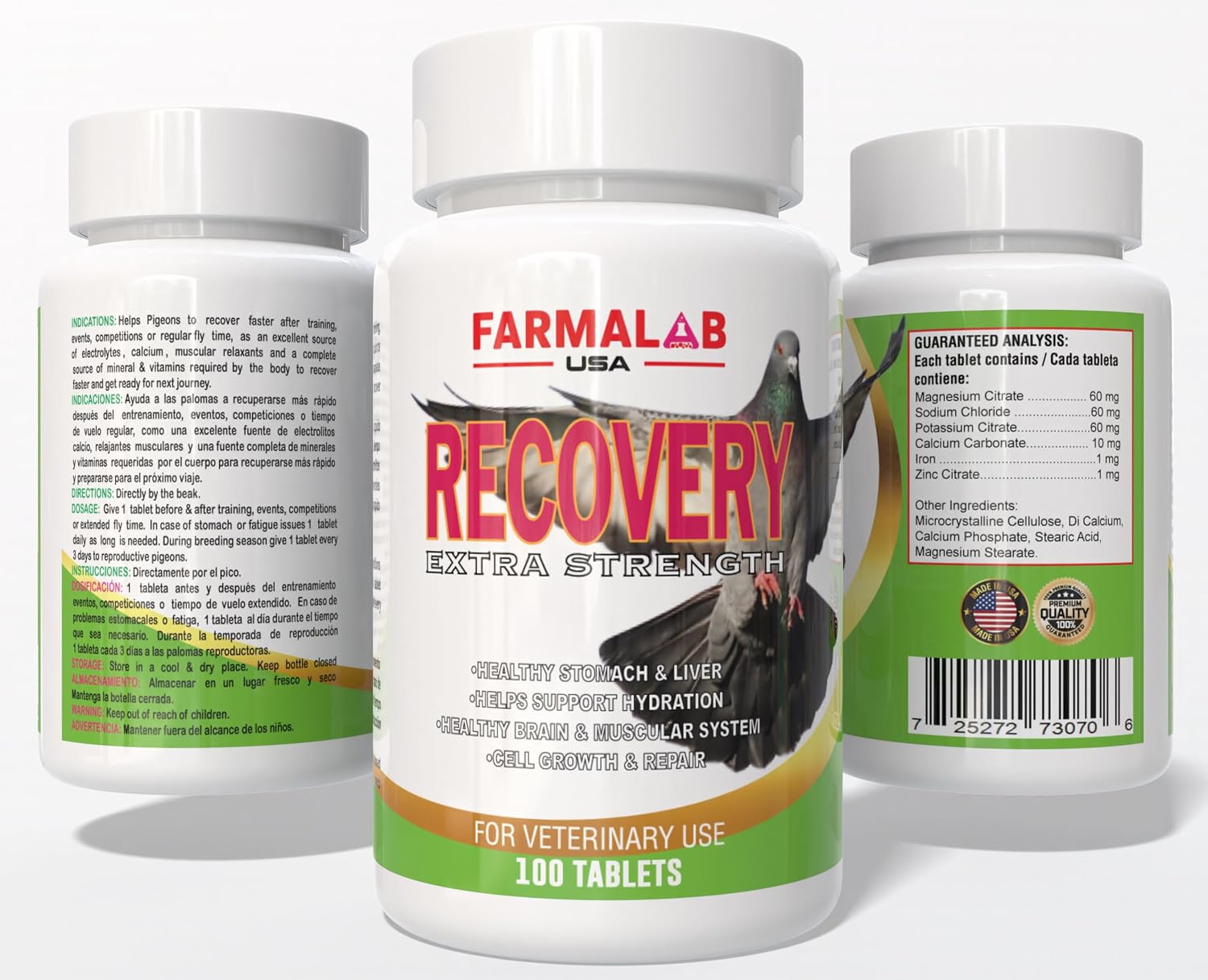 B12-5500 para Palomas, Pigeon Vitamin Supplement 60 Tablets Farmalab - görsel 8
