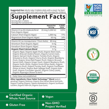 Garden of Life Calcium Supplement with – Vitamin D3 (as cholecalciferol from lichen): 1,000 IU (25 mcg) per – Image 3
