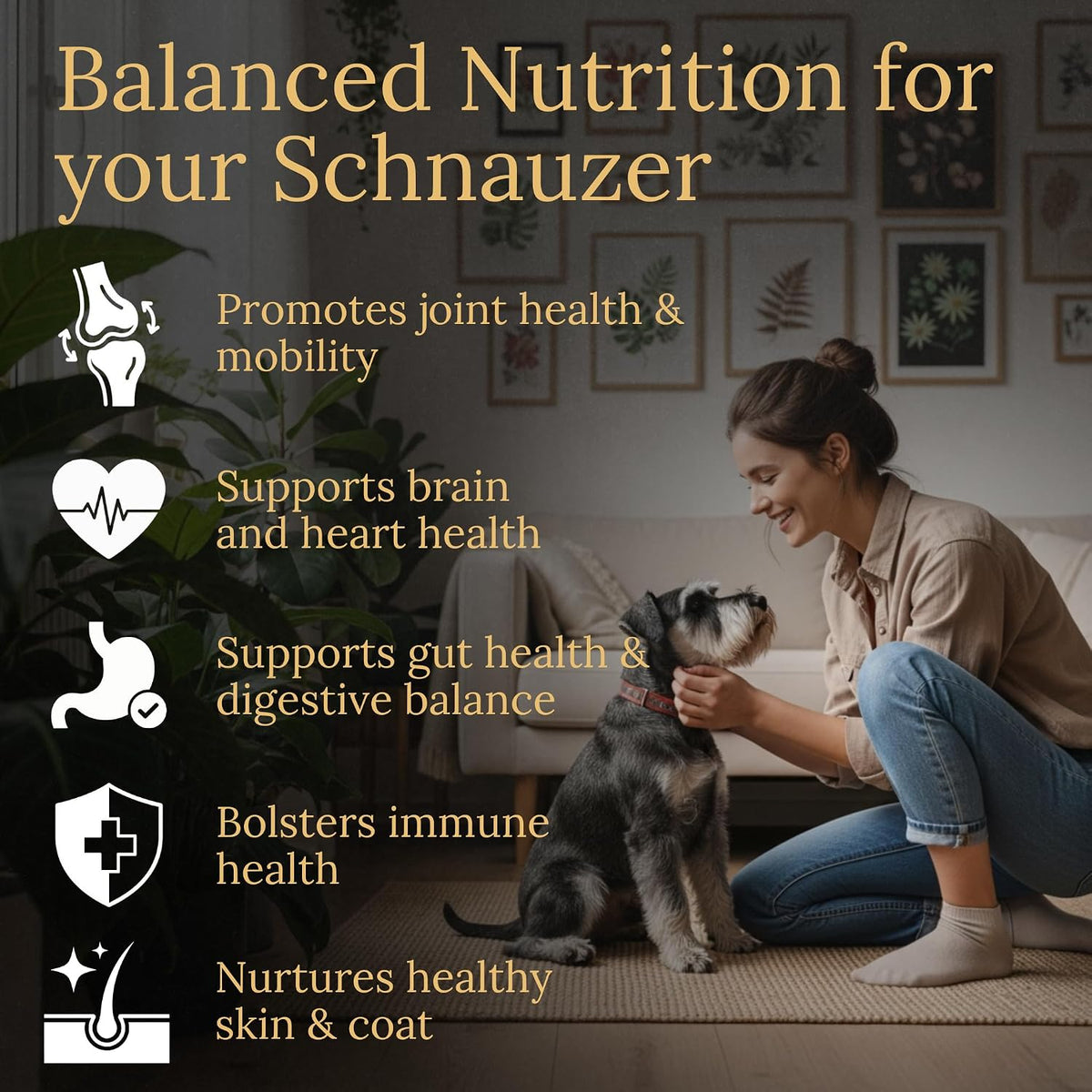 Prestige Breed Multivitamins for Schnauzers, Balanced Nutrition, 90 Count, Made in USA with Real Bacon - görsel 2