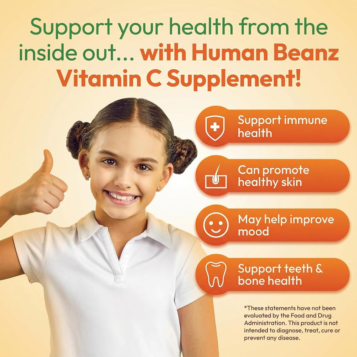 Human Beanz Vitamin C Jelly Bean Gummies for Children - 120 Count - görsel 4
