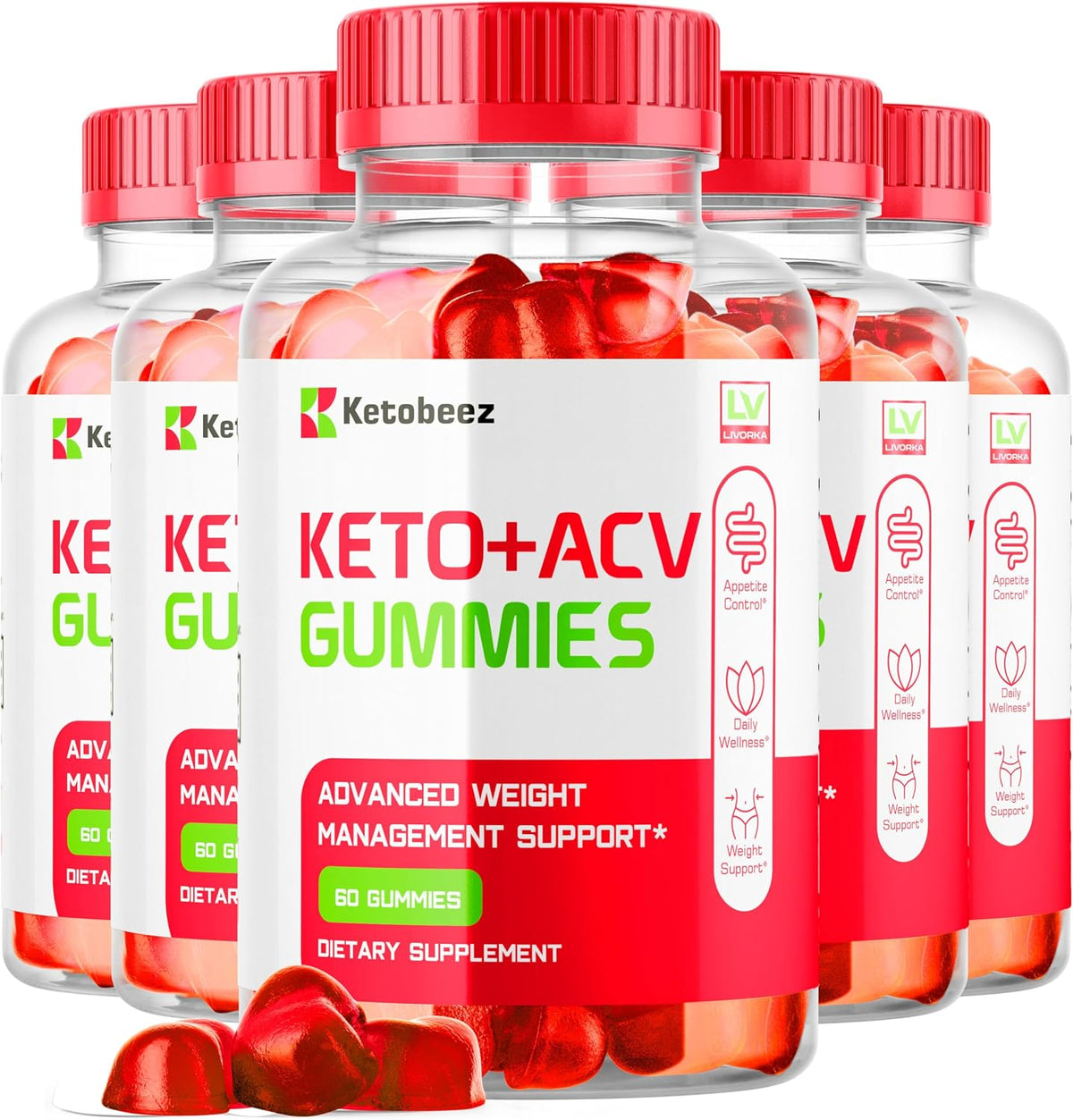 Ketobeez ACV Gummies – 5-Pack (150-Day Supply) - görsel 1