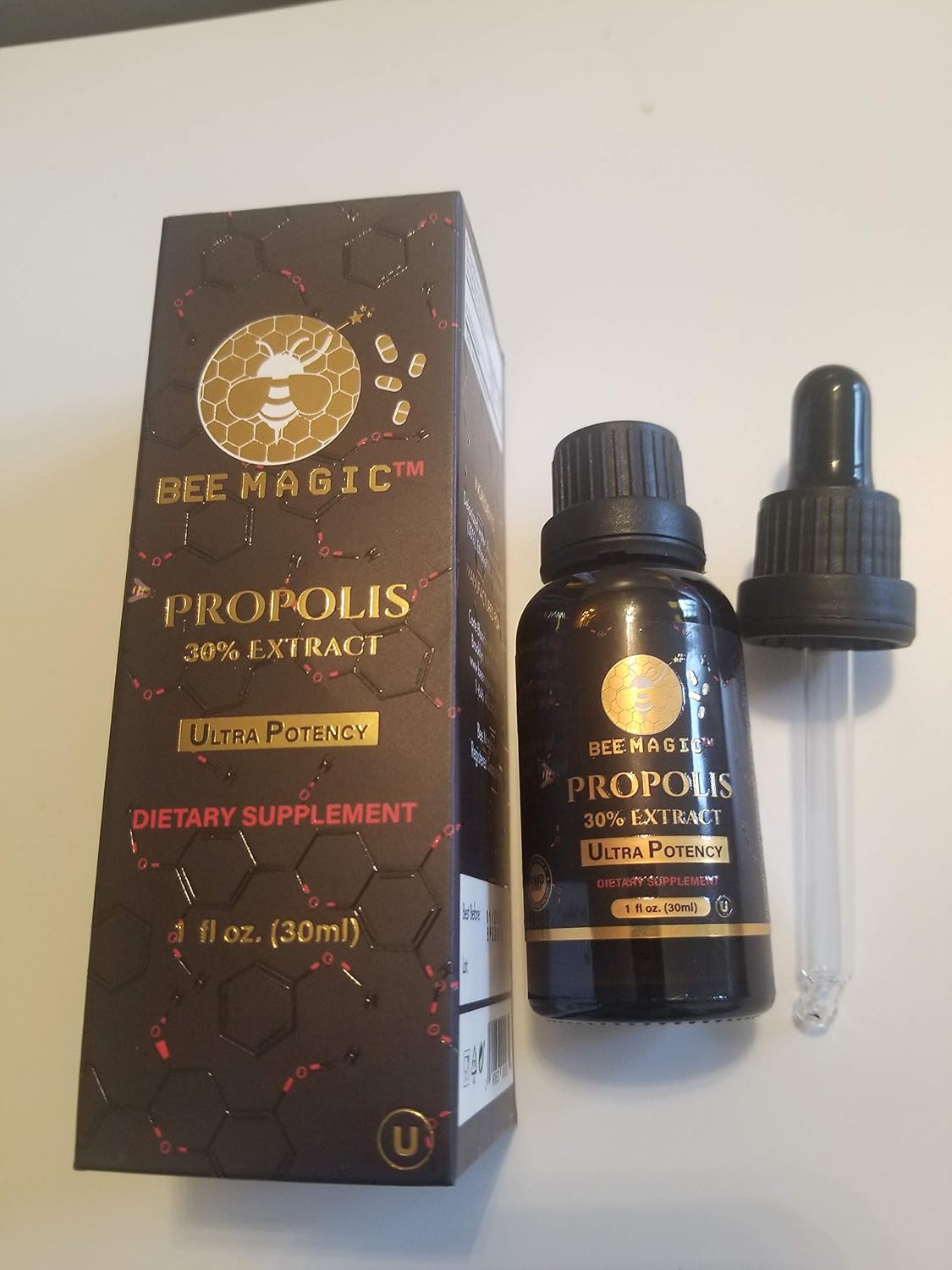 Bee Magic Propolis Extract 30% - Ultra Potency, 30 ml, Kosher OU - görsel 1