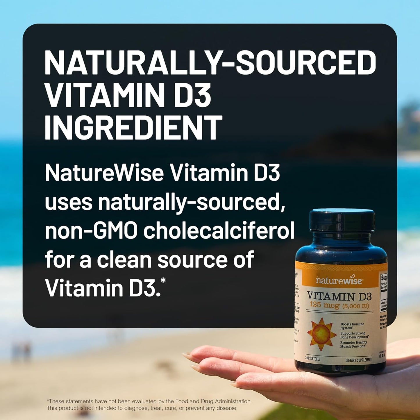 NatureWise Vitamin D3 5000 IU (125 µg) with Organic Olive Oil - 360 Mini Softgels - görsel 3