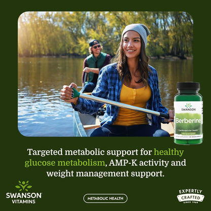 Swanson Berberine HCl 400 mg – Cardiovascular and Metabolic Health Supplement (60 Vegan Capsules)