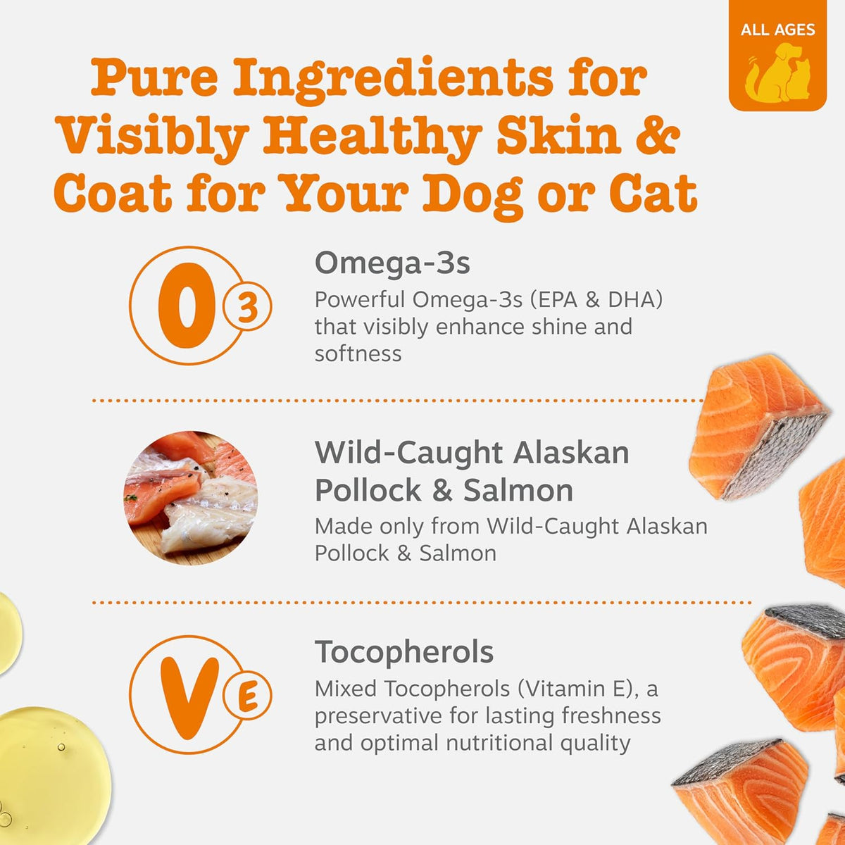 Zesty Paws Wild Alaskan Omega-3 Blend Pollock & Salmon Oil for Dogs and Cats (907 ml) - görsel 3