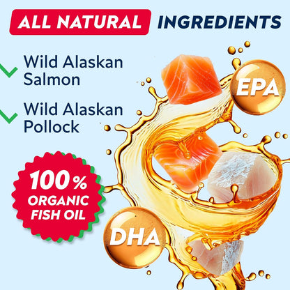 STRELLALAB Fish Oil for Dogs & Cats - Natural Omega-3 Supplement - Liquid for Skin, Coat and Joint Support - 473 ml