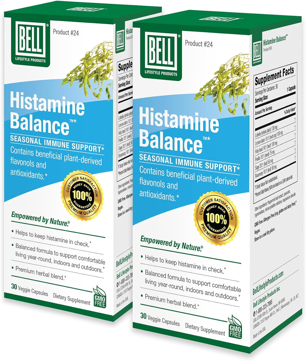 Bell Histamine Balance - Natural Supplement for Immune & Respiratory Support, 60 Veggie Caps - görsel 1