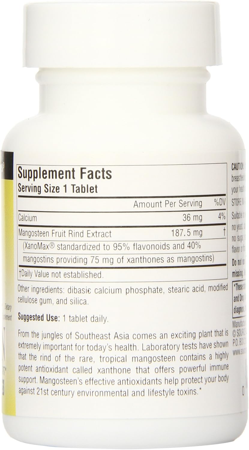 Source Naturals Mangosteen - Antioxidant Food Supplement, 75 mg Xanthones, 60 Tablets - görsel 4