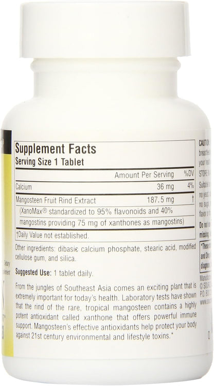 Source Naturals Mangosteen - Antioxidant Food Supplement, 75 mg Xanthones, 60 Tablets