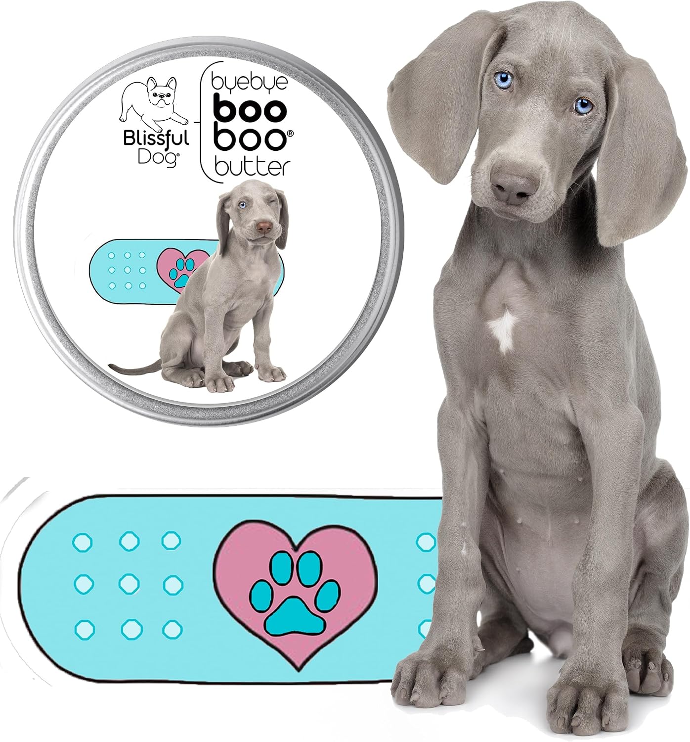 The Blissful Dog 2 oz TIN Weimaraner Booboo Butter - görsel 2