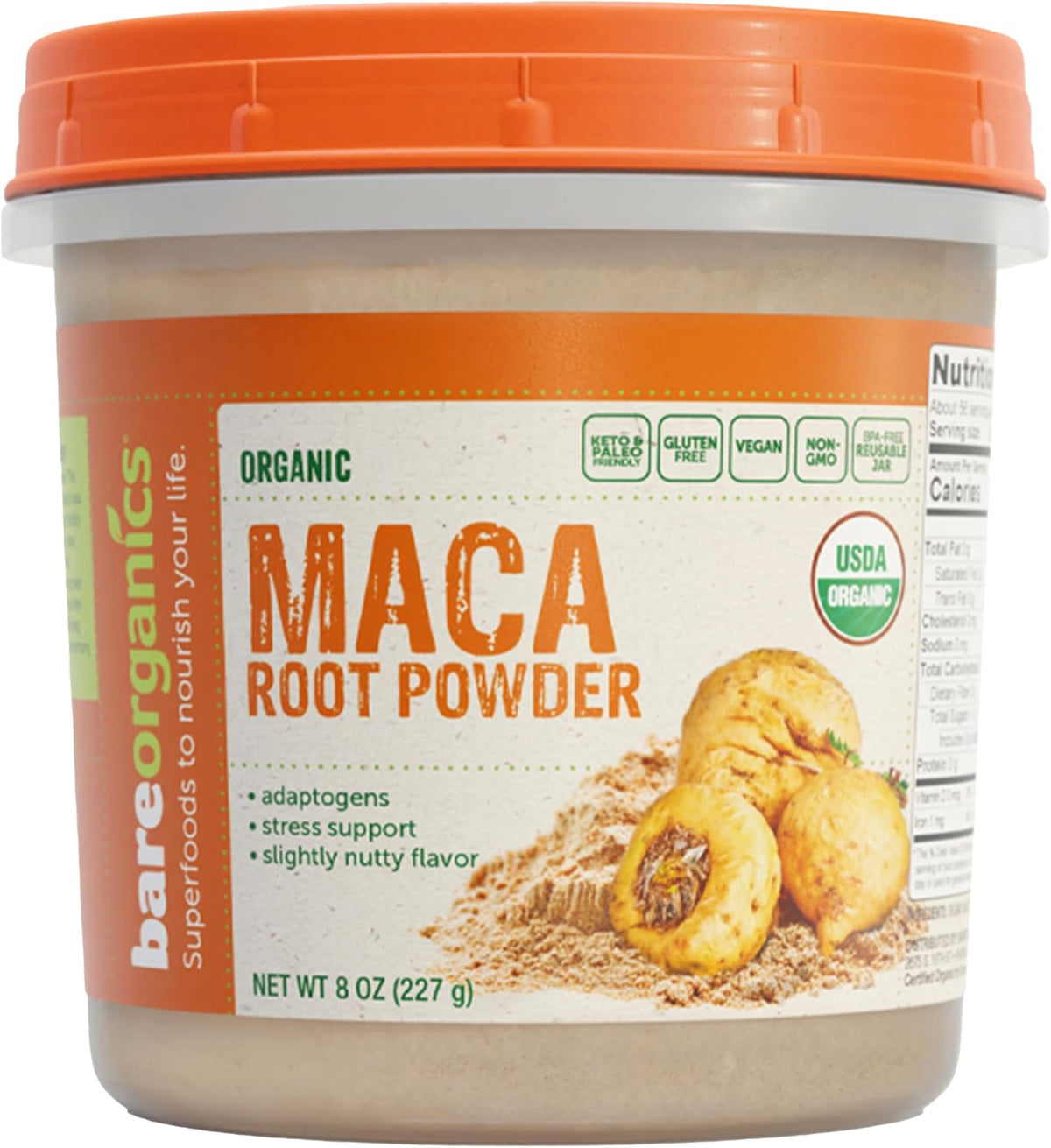 BareOrganics Organic Maca Root Powder, 8 oz - görsel 1