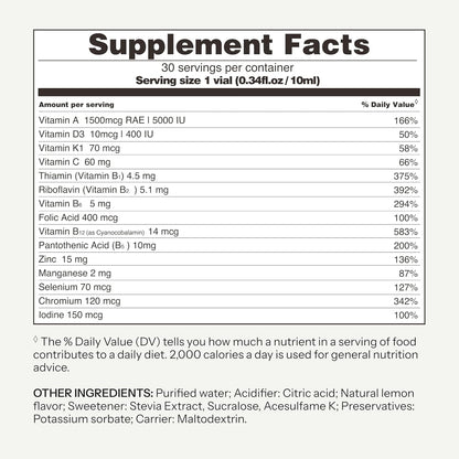 Vitabaum® Immune Support Multivitamin – Liquid Twist and Mix System – 30 Vials