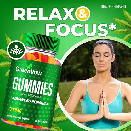 GreenVow Hemp Gummies - Official GreenVow Supplement - Maximum Strength, All Natural Support for Overall Health and Wellness (5 Pack)