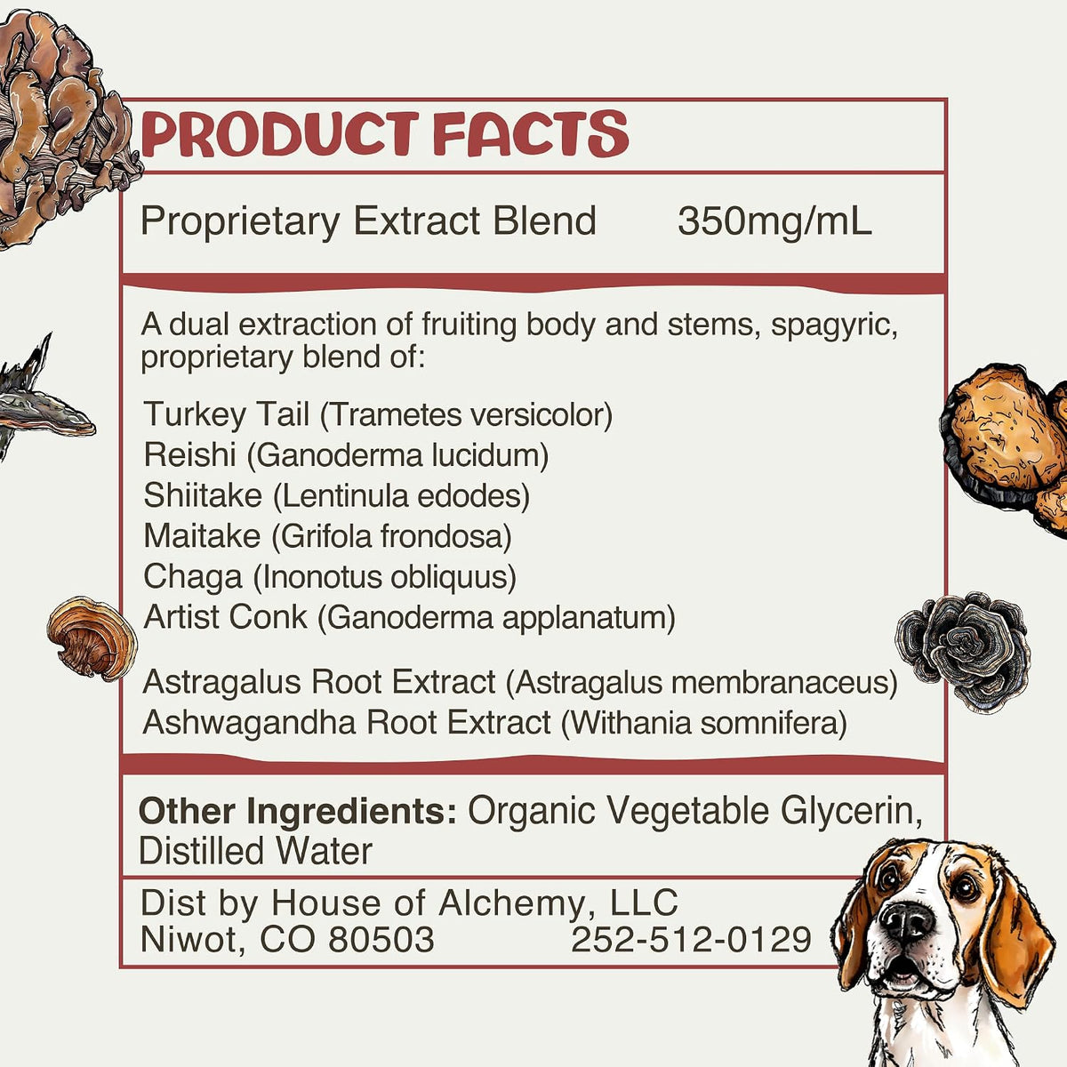 Vitality - 20-in-1 Turkey Tail Mushroom for Dogs - Mushroom & Adaptogen Supplement for Senior Dogs - Supporting Immune Health & Daily Wellness - with Reishi, Chaga - görsel 9