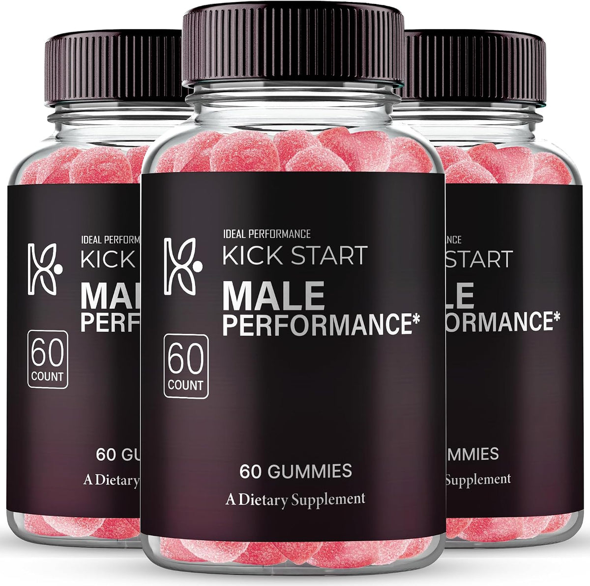 Kickstart Gummies, Official Kick Start Supplement Gummy for Men – High Strength Performance, All Natural Support for Health & Wellbeing, Advanced Formula (3 Pack) - görsel 1