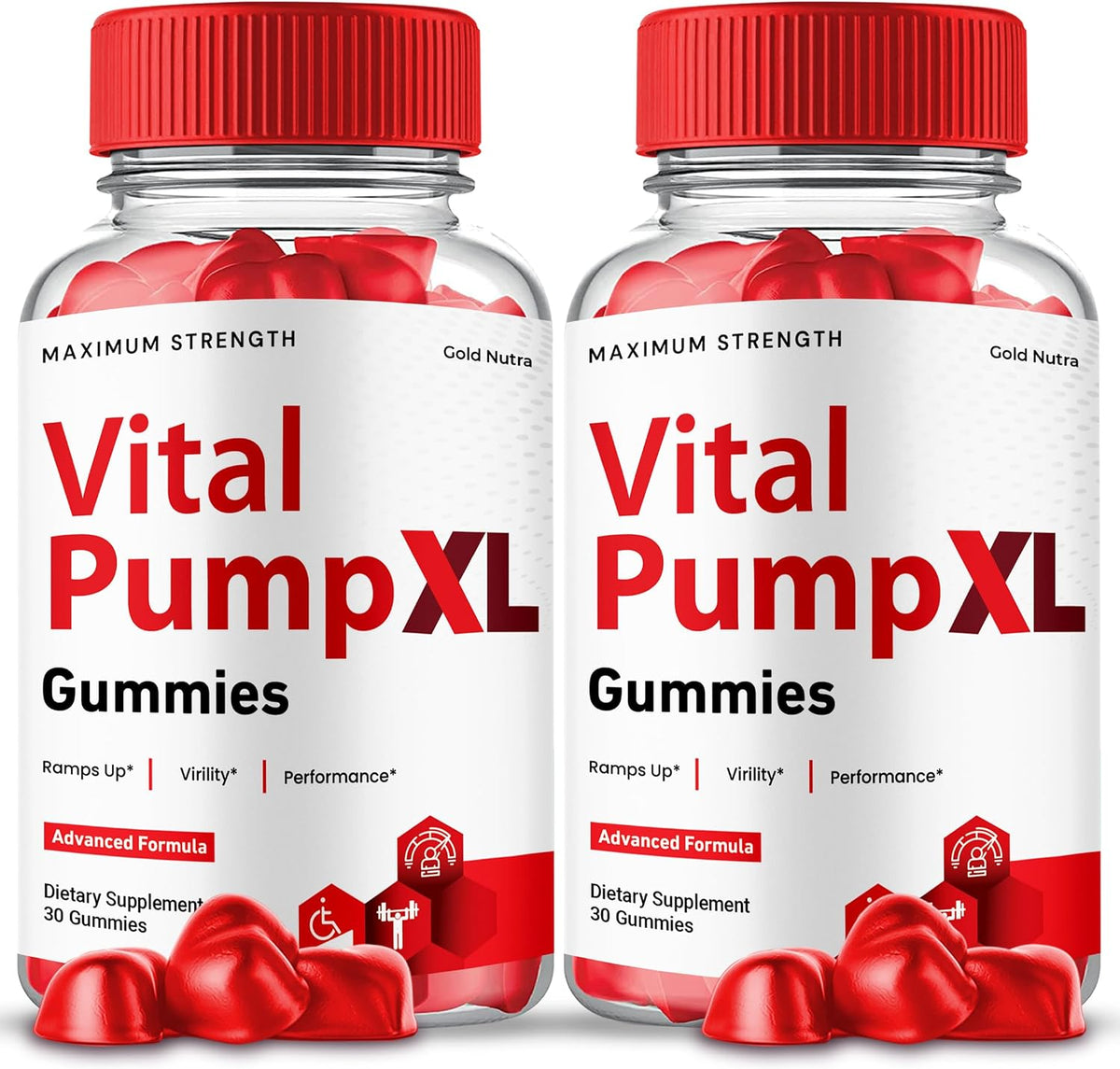 Gold Nutra Vital Pump XL Gummies - High Potency Max Performance Supplement (2 Pack) - görsel 1