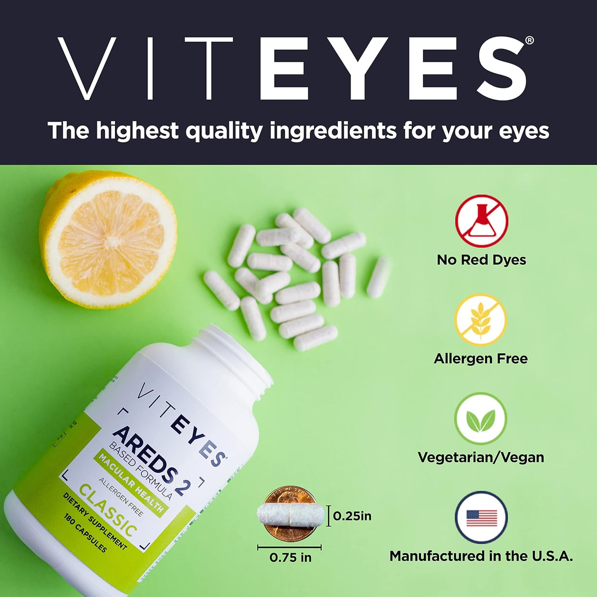 Viteyes AREDS 2 Capsules and Multivitamin AREDS 2 Companion – 3 Month Supply - görsel 3